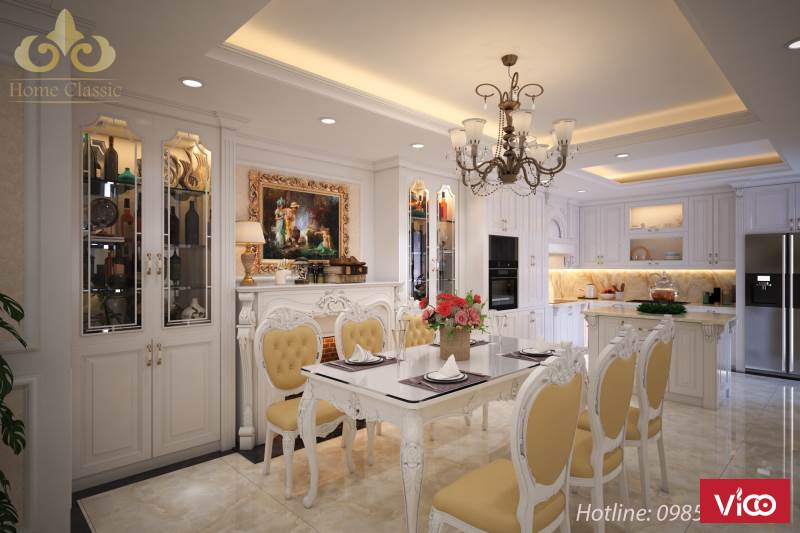 Thiết kế và thi công nội thất chung cư tân cổ điển 0505