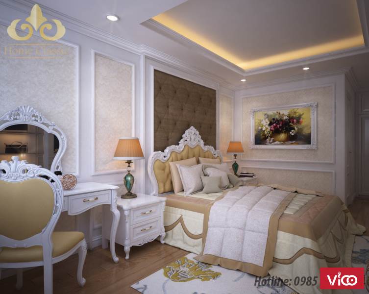 Thiết kế và thi công nội thất chung cư tân cổ điển 0505