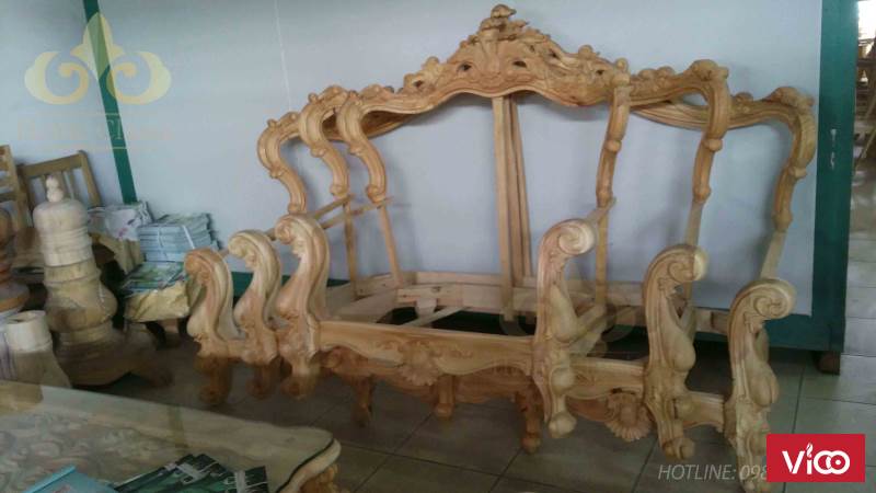 Thi công nội thất đồ gỗ tân cổ điển 055