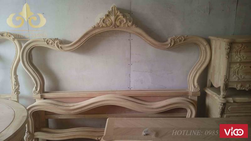Thi công nội thất đồ gỗ tân cổ điển 055