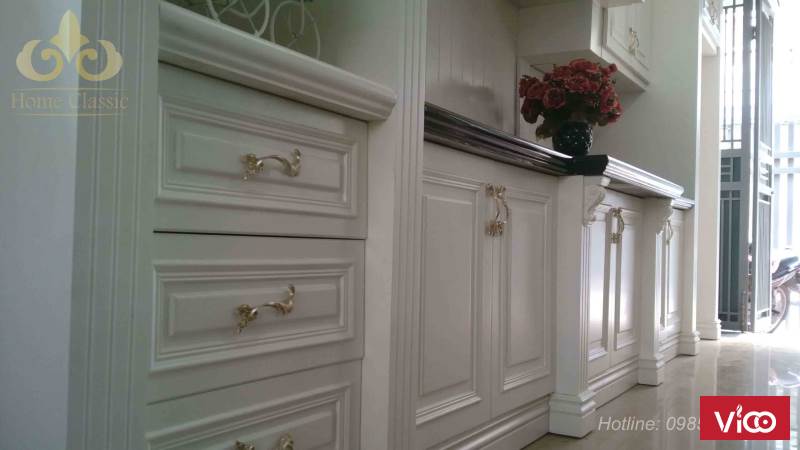 Thi công nội thất đồ gỗ tân cổ điển 055