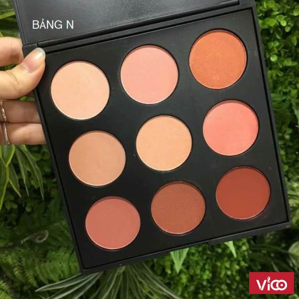 Bảng phấn má trang điểm chuyên nghiệp Miskos 9 ô chất lượng tốt, giá rẻ