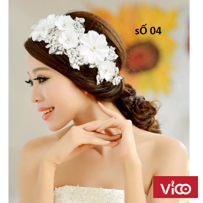 Phụ kiện cài tóc cô dâu đẹp với hoa cài tóc chỉ 150k cho set phụ kiện giá rẻ mà rực rỡ