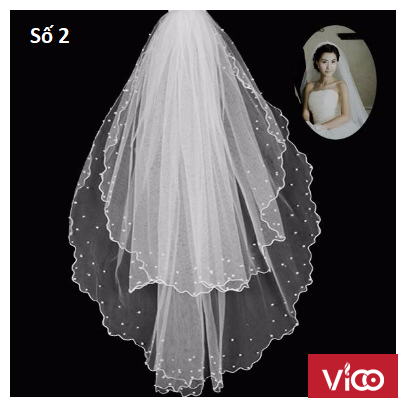 Phụ kiện tóc cô dâu Voan cô dâu 2 lớp có lược cài chỉ 75k với nhiều kiểu tóc cô dâu đẹp