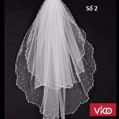 Phụ kiện tóc cô dâu Voan cô dâu 2 lớp có lược cài chỉ 75k với nhiều kiểu tóc cô dâu đẹp