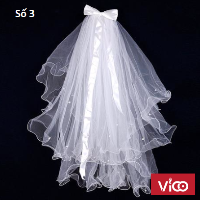 Phụ kiện tóc cô dâu Voan cô dâu 2 lớp có lược cài chỉ 75k với nhiều kiểu tóc cô dâu đẹp