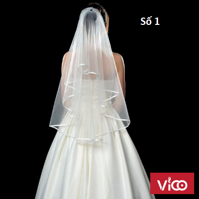 Phụ kiện tóc cô dâu Voan cô dâu 2 lớp có lược cài chỉ 75k với nhiều kiểu tóc cô dâu đẹp