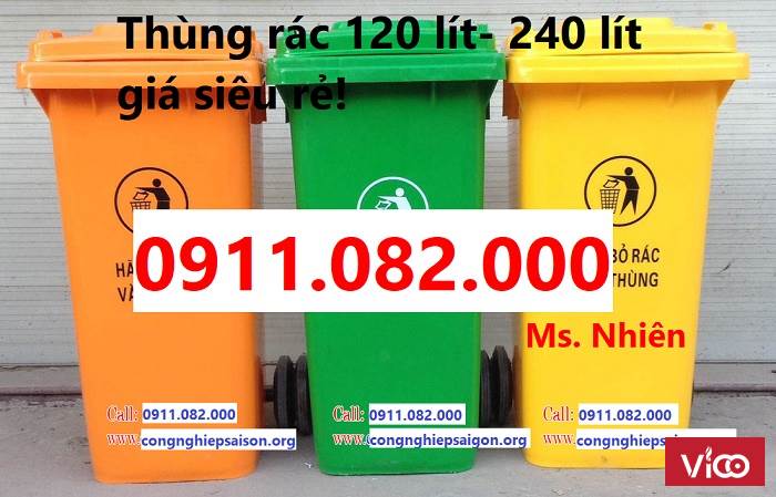 Cung cấp thùng rác 120 lít 240 lít giá rẻ cho bệnh viện trường học xí nghiệp...