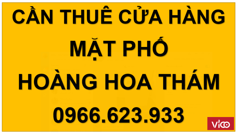 Cần thuê cửa hàng mặt phố Hoàng Hoa Thám, Bưởi, Hà Nội