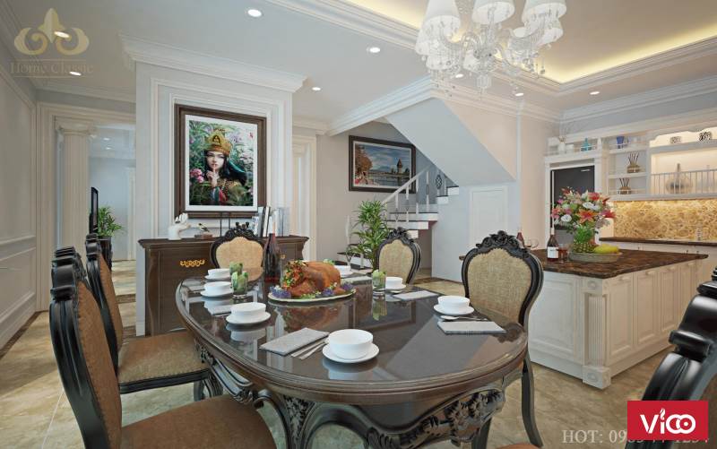 Thiết kế nội thất tân cổ điển hoàng gia tại Vinhomes 0707