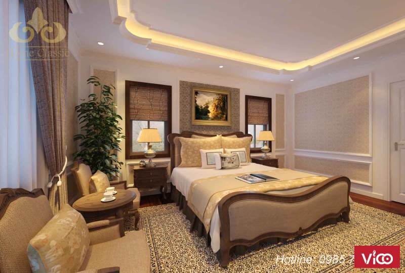 Thiết kế nội thất biệt thự kiểu dáng tân cổ điển sang trọng 0707