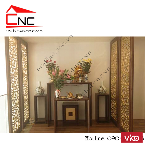 Tổng hợp những mẫu vách ngăn bàn thờ đẹp, ấn tượng
