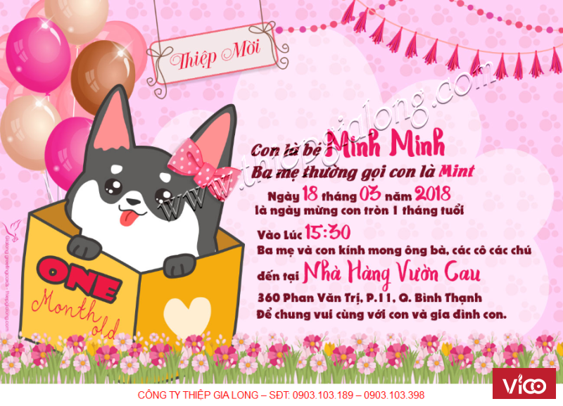 Thiệp Mời Đầy Tháng Online Xu Hướng Mới Nhất Hiện Nay