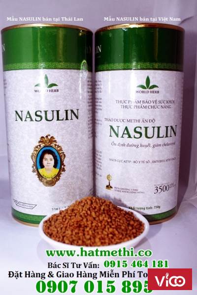 Hạt Methi NASULIN trị hiệu quả bệnh tiểu đường và máu nhiễm mỡ