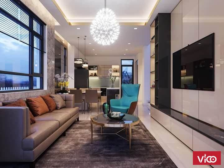 Cho thuê chung cư Sun Grand Thụy Khê phong cách hiện đại, giá rẻ 3PN đồ cơ bản