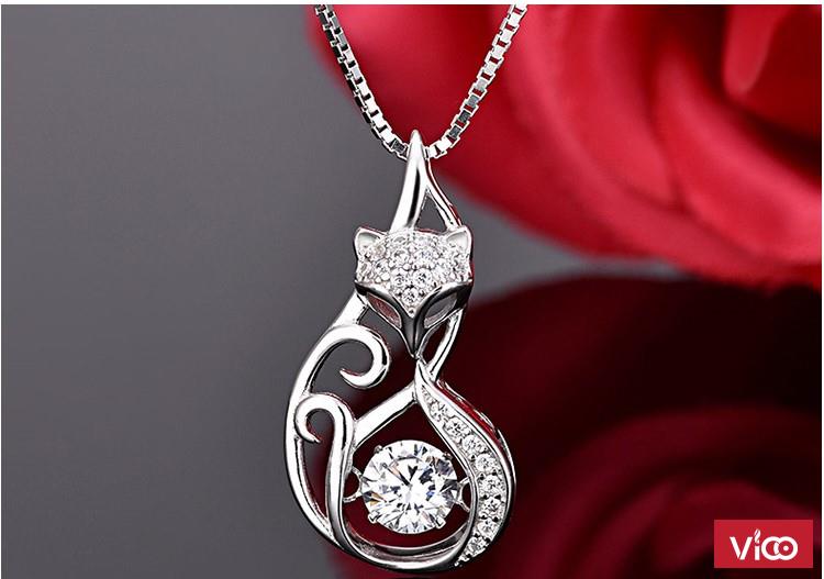 Dây chuyền hồ ly bạc