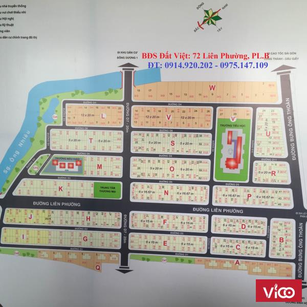 Bán đất nền dự án khu nhà ở cán bộ công nhân viên Sở VHTT quận 9, sổ đỏ, giá đất 1/6/2018