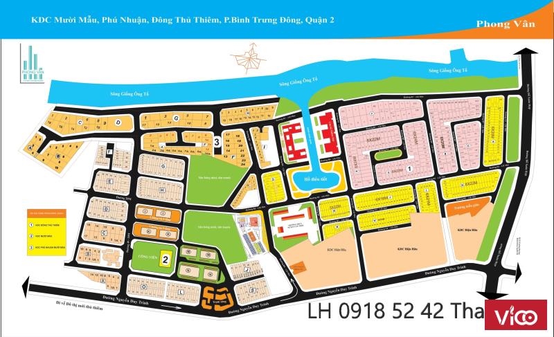 Mua bán Ký gửi Đất KDC Đông Thủ Thiêm, Phường Bình Trưng Đông, Quận 2.