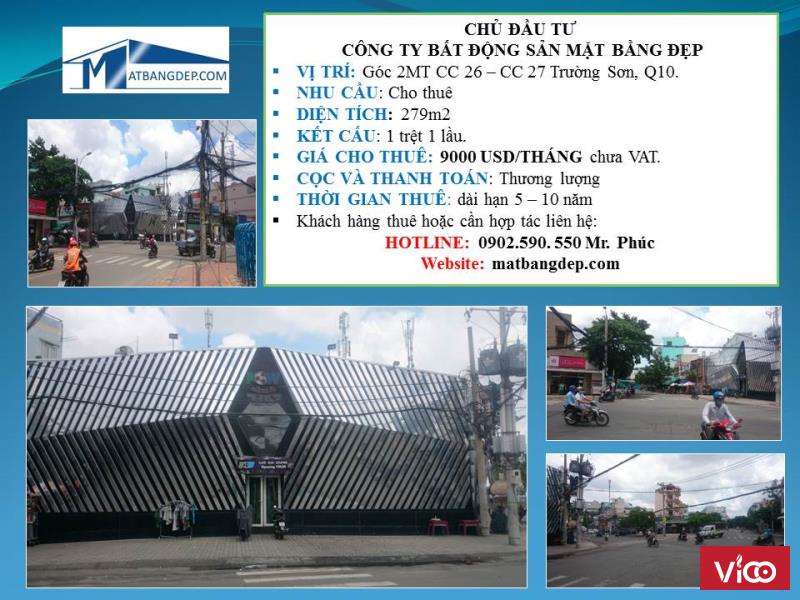 Chủ đầu tư BĐS cần cho thuê nhà nguyên căn CC26CC27 Trường Sơn