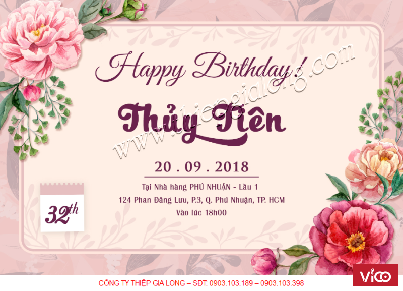 Thiệp Mời sinh nhật online đẹp nhất