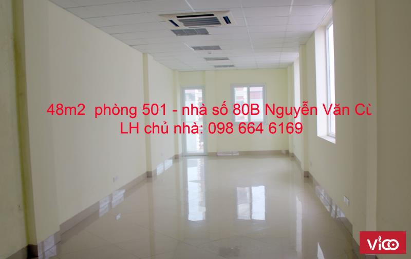 Chủ nhà cho thuê 48m2 VP tại Nguyễn Văn Cừ, Long Biên. Giá 7,5 triệu/tháng. LH 098.664.6169