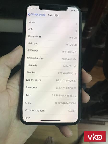 Bán iphone X 256GB đen quốc tế Mỹ đẹp 99