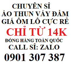 Bán sỉ áo thun, váy đầm thời trang nữ giá cực sốc chỉ từ 14k