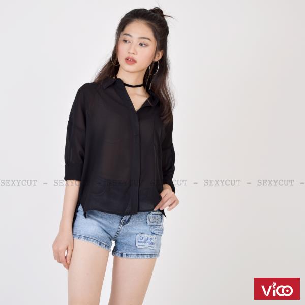 Áo sơ mi basic đen