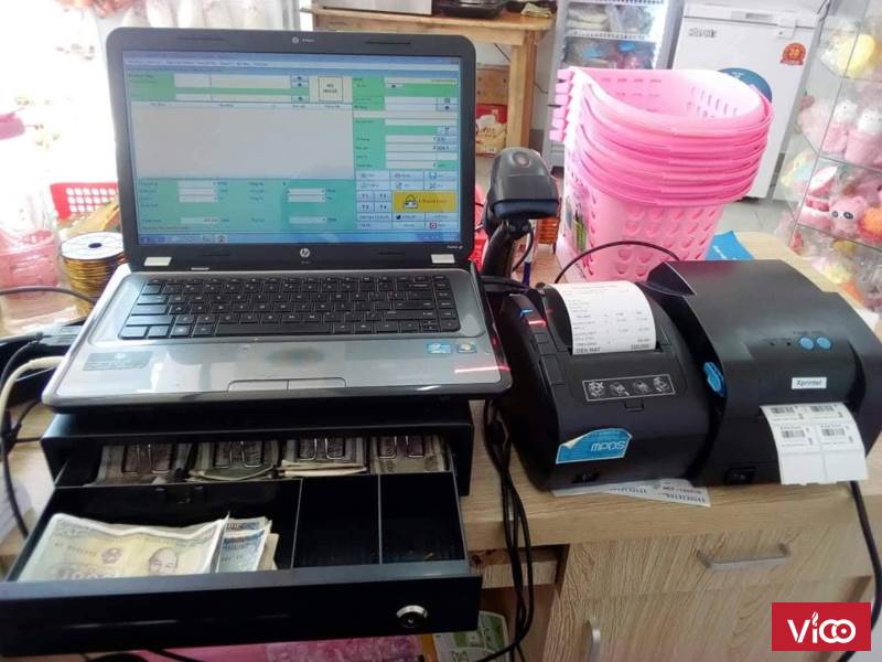 Máy tính tiền trọn bộ cho shop
