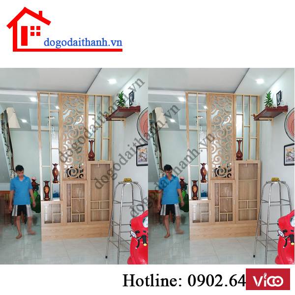 Nội thất phòng khách và bếp, vách gỗ phòng khách đẹp