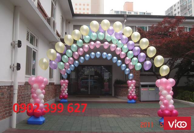 Trang trí tiệc cưới bắt mắt cùng bóng bay