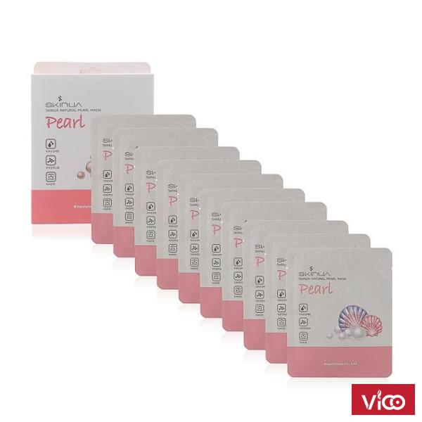 Com Bo 10 Miếng Mặt Nạ Dưỡng Da Ngọc Trai SKINUA.