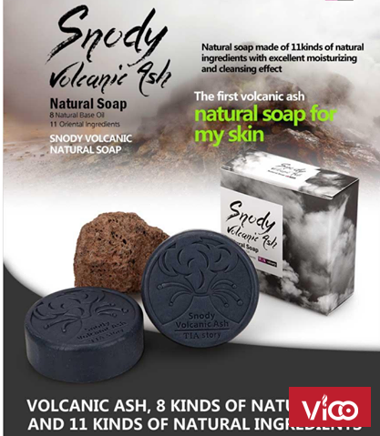 Xà bông trị mụn cao cấp tro núi lửa snody