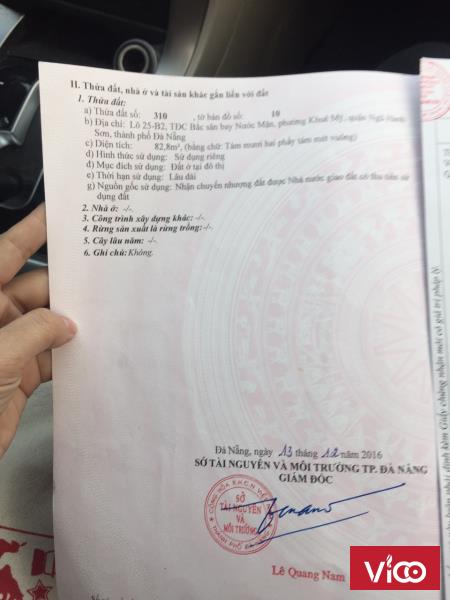 Đất bán đẹp kinh doanh tọa Vũ Mộng Nguyên, bãi biển Mỹ An, Đà Nẵng.