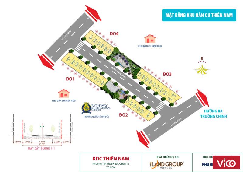 Nhà phố Thiên Nam Residence Quận 12 Gần cầu Tham Lương, đường Trường Chinh