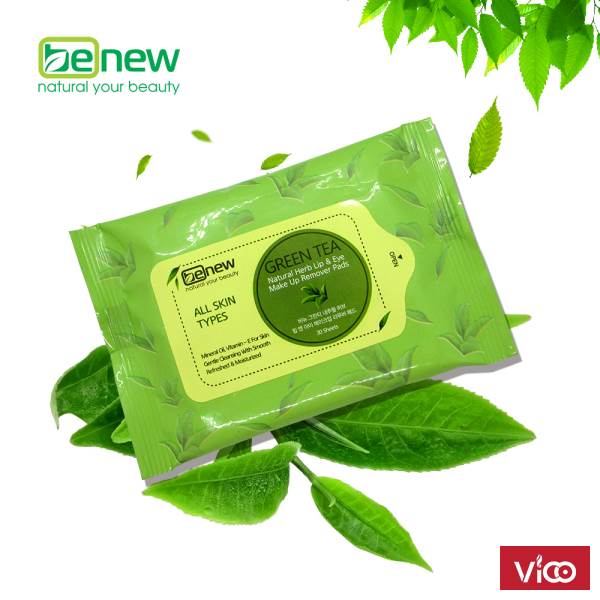 Miếng tẩy trang cao cấp Trà Xanh Benew Make Up Remover Pads