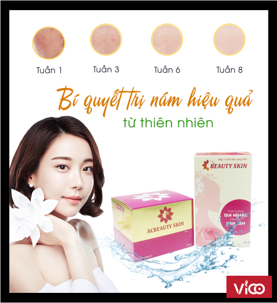 BỘ ĐÔI SẢN PHẨM KEM TRỊ NÁM VÀ VIÊN UỐNG BEAUTY SKIN