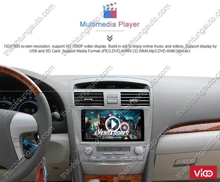 Màn hình dvd android xe Camry 20072011