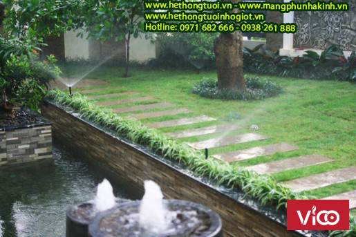 hệ thống tưới cây thông minh, hệ thống tưới cây phun mưa