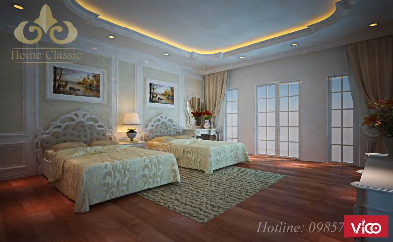 Thiết kế nội thất biệt thự tân cổ điển Vinhomes Riverside Hoa Sữa 1212