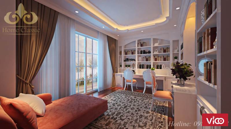 Thiết kế nội thất biệt thự tân cổ điển Vinhomes Riverside Hoa Sữa 1212
