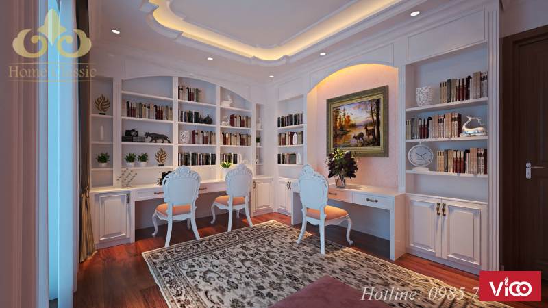 Thiết kế nội thất biệt thự tân cổ điển Vinhomes Riverside Hoa Sữa 1212