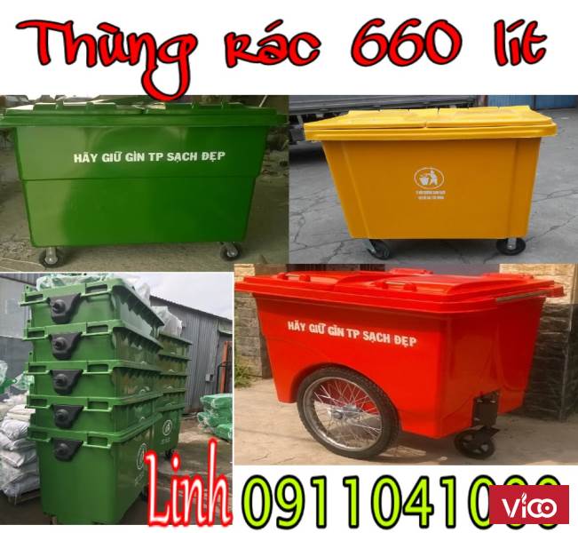 Địa chỉ thanh lý thùng rác nhập khẩu sỉ lẻ thùng 120l, 240l, 660l,....