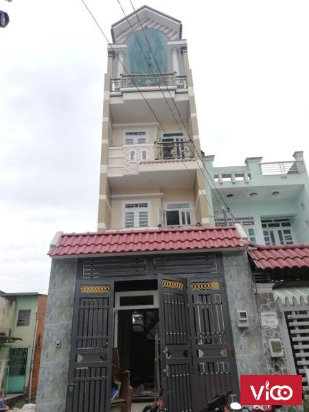 Nhà phố cao cấp đúc 4 tấm đường nhựa 10m thông Hương Lộ 2