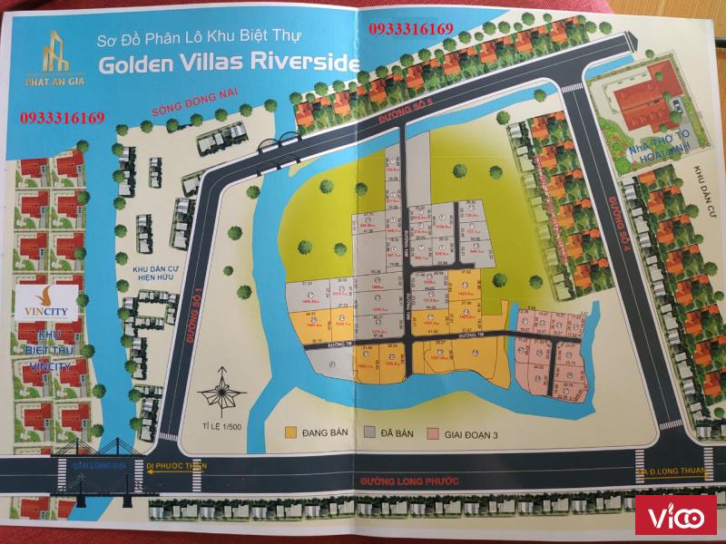 Đất biệt thự nghỉ dưỡng ven sông Đồng Nai. Giá từ 6,8 triệu/m2 đến 8,6 triệu/m2.