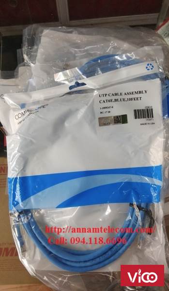 Patch Cord Commscope Cat6 3m mã 118592470