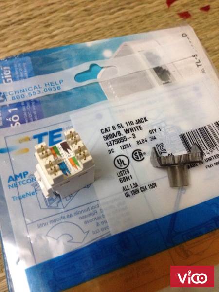 Nhân nối mạng internet Cat6 commscope,Hạt mạng Cat6 RJ45 Cat6 chính hãng