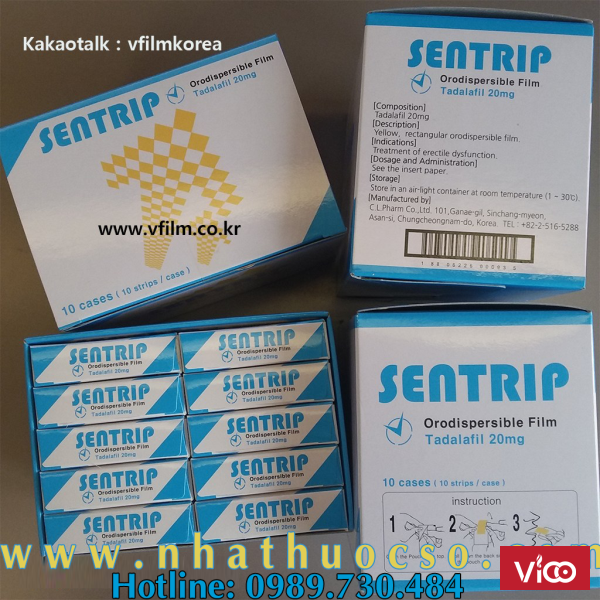 Tem Ngậm SENTRIP 20MG Hàn Quốc Film Ngậm Sentrip Korea
