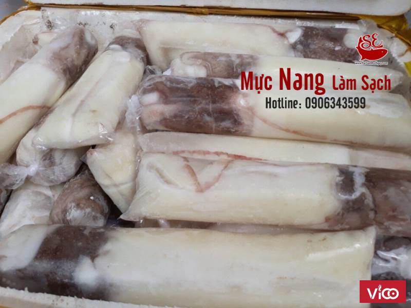 Mực nang làm sạch làm một mặt hàng hải sản tiện lợi