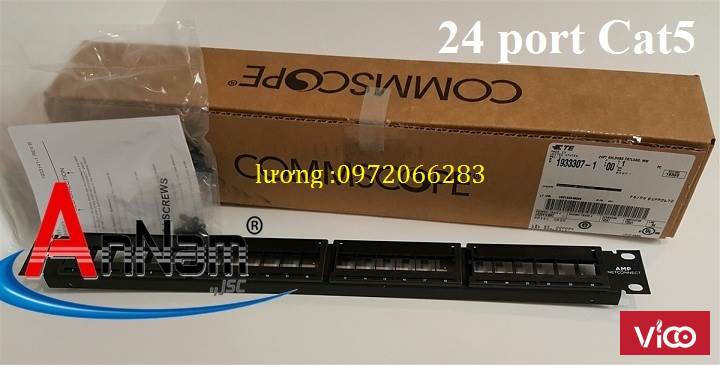 Patch panel 24 port CAT5 COMMSCOPE mã 13751542